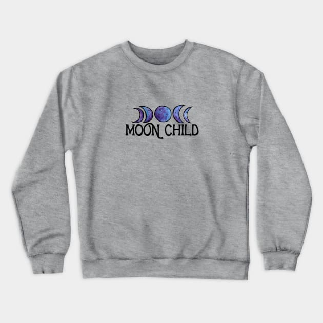 Moon Child Crewneck Sweatshirt by bubbsnugg